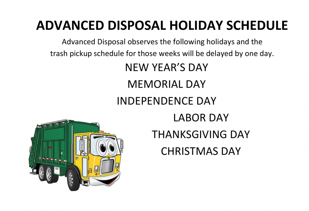Advanced Disposal Calendar City Of La Plata